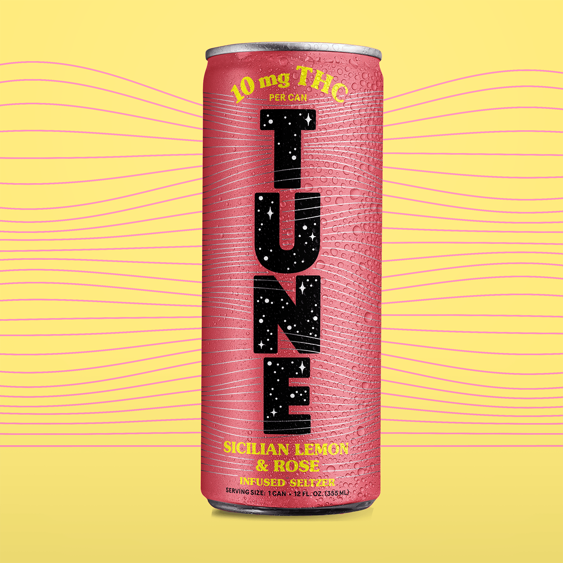 Tune - Tune | Sicilian Lemon & Rose Infused Seltzer | Carbonated | 10mg | 12 fl oz - 1