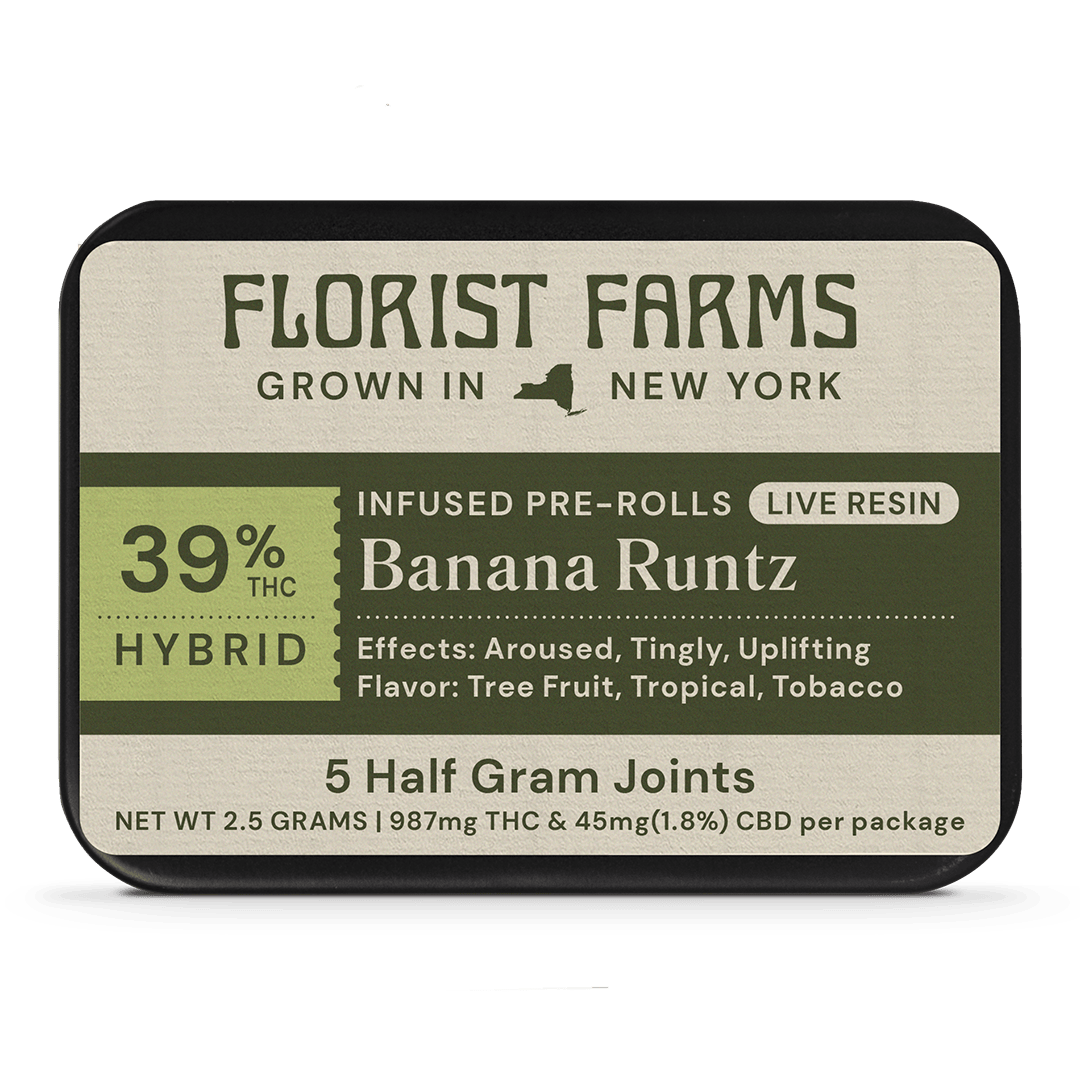 Florist Farms - Florist Farms | Banana Runtz | Live Resin Infused Minis | 0.5g each | 5pk - 1