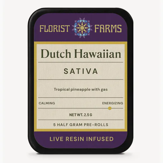 Florist Farms - Florist Farms | Dutch Hawaiian | Live Resin Infused Minis | 0.5g each | 5pk - 1