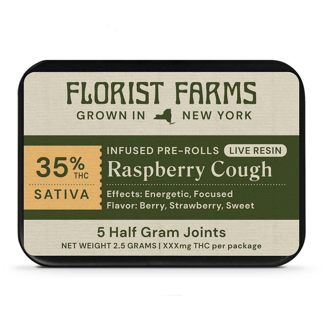 Florist Farms - Florist Farms | Raspberry Cough | Live Resin Infused Minis | 0.5g/ea | 5pk - 1