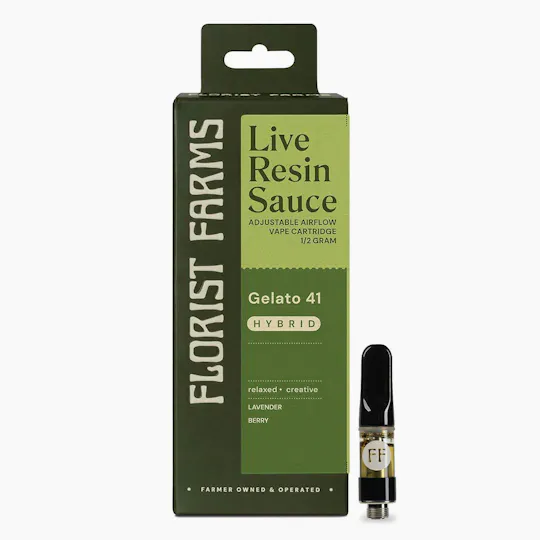 Florist Farms - Florist Farms | Gelato 41 | Live Resin Cartridge | 0.5g - 1