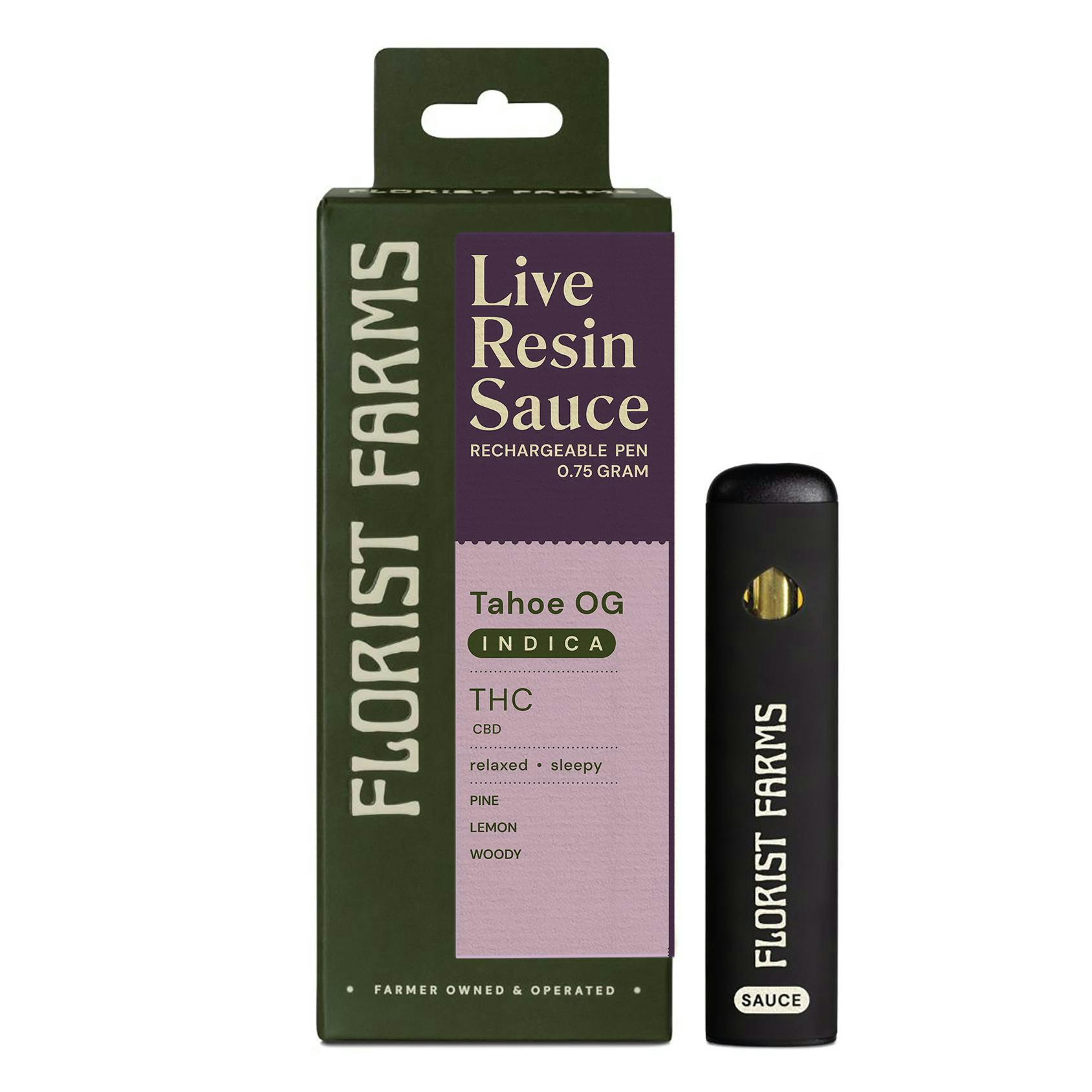 Florist Farms - Florist Farms | Tahoe OG | Live Resin Disposable | .75g - 1