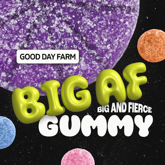 GOOD DAY FARM - GDF: Big AF Gummies | Cranberry Grape | 1pk | 100mg - 1