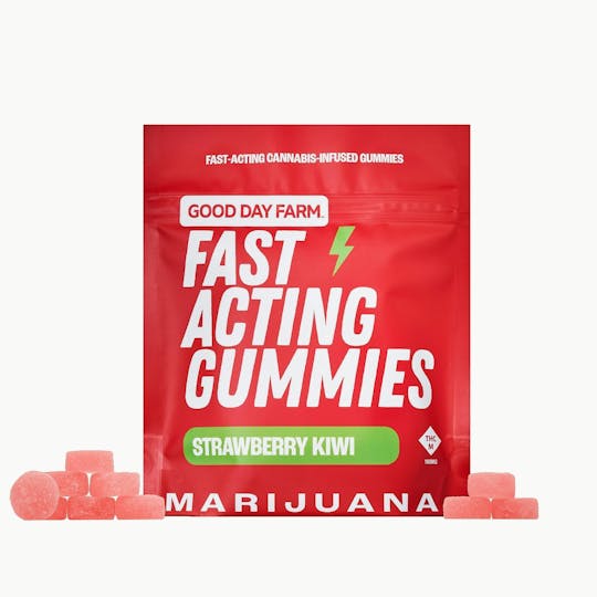 GOOD DAY FARM - GDF: Fast-Acting Gummies | Strawberry Kiwi Punch | 100mg | 10pk - 1