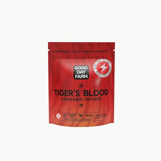 GOOD DAY FARM - GDF: Fast-Acting Gummies | Tiger Blood | 100mg | 10pk - 1