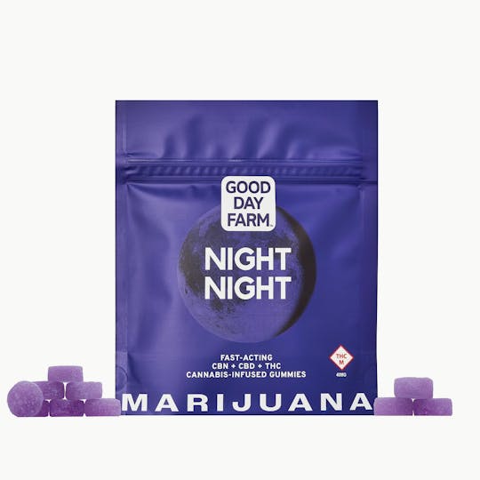 GOOD DAY FARM - GDF: Fast-Acting Gummies | Night Night | 60:40:40mg CBD:CBN:THC | 10pk - 1