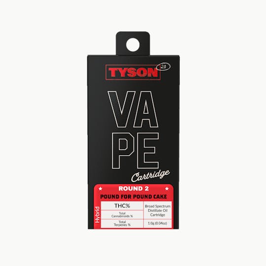TYSON 2.0 - Pound for Pound Cake 1g Distillate Vape - 1