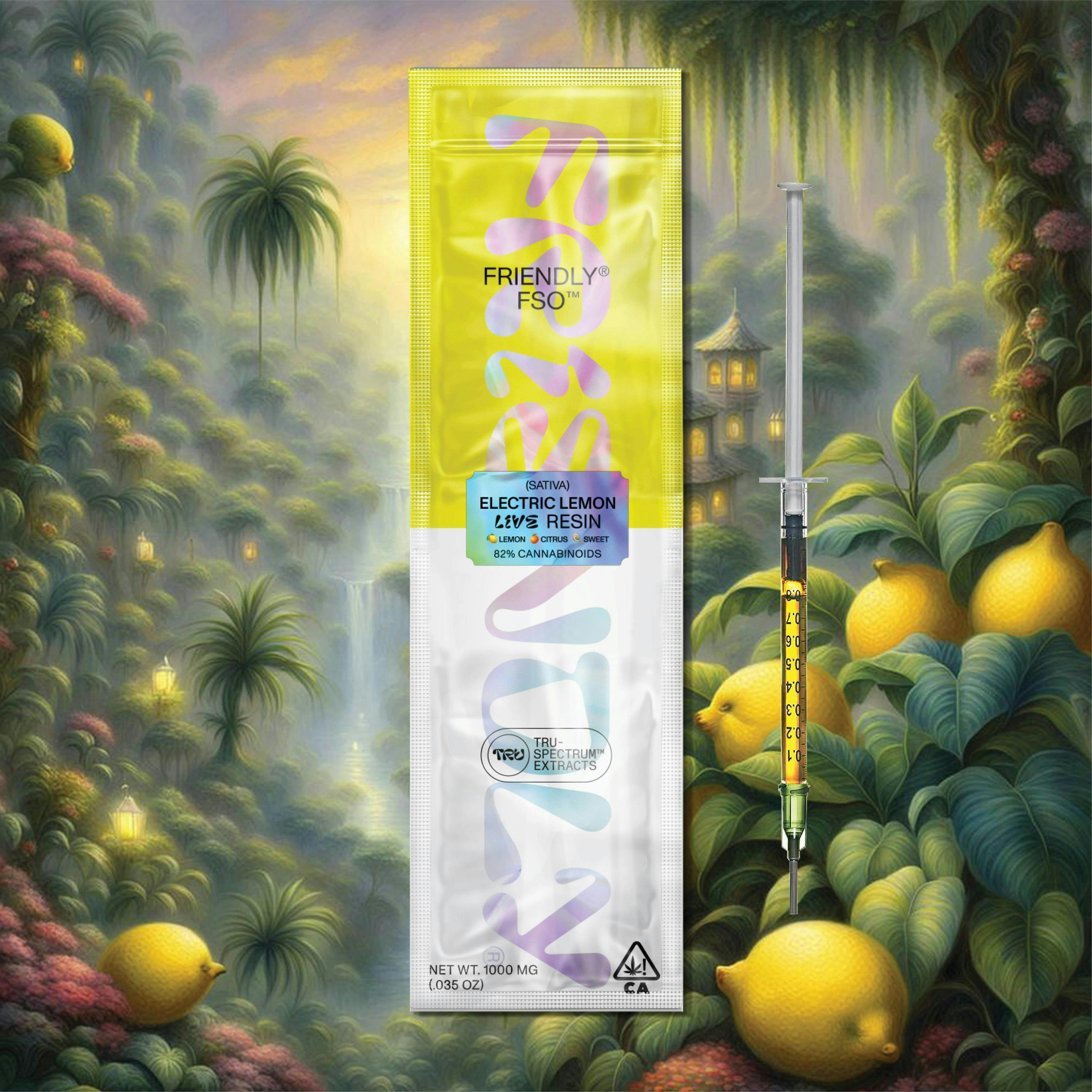 Friendly Brand - Friendly Brand | Live Resin Applicator | Electric Lemon | Extract Oils | 1g - 1