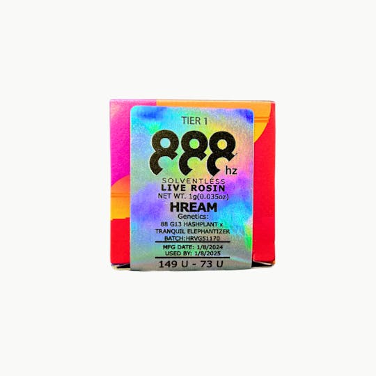 888hz - 888hz HREAM Tier 1 Live Rosin Badder 1g - 1