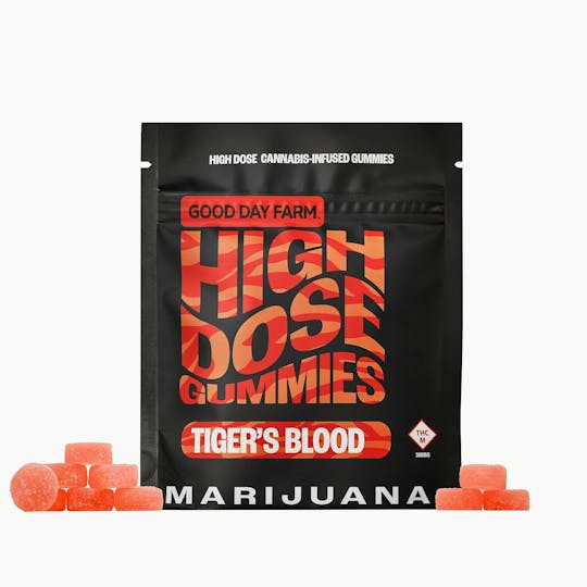 GOOD DAY FARM - GDF: Multi-Dose Gummies | Tiger's Blood | 300mg | 10pk - 1