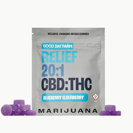 GOOD DAY FARM - GDF: Wellness Gummies | Blueberry Elderberry 20:1 CBD:THC | 10pk - 1
