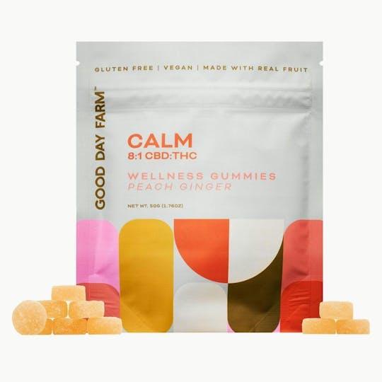 GOOD DAY FARM - GDF: Wellness Gummies | Peach Ginger 8:1 CBD:THC | 10pk - 1