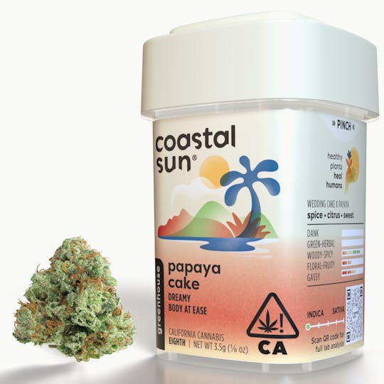 Coastal Sun - Papaya Cake Greenhouse Flower 3.5g - 1