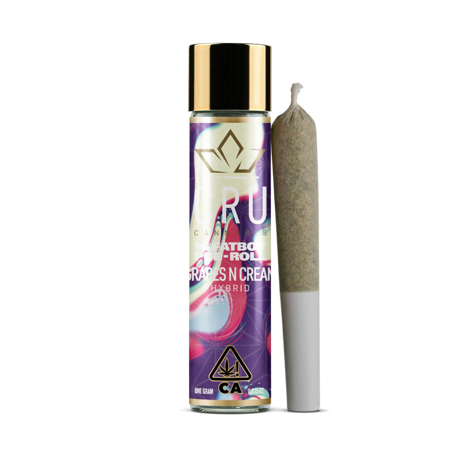 CRU Cannabis - Grapes N Cream (1G Fatboy Pre-Roll) - 1