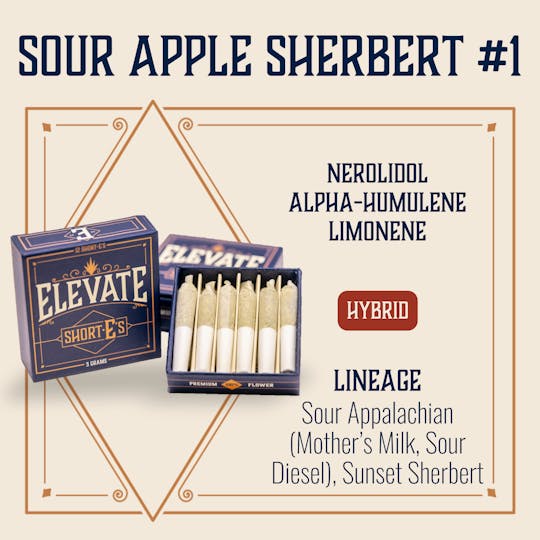 Elevate Missouri - Sour Apple Sherbert #1- 3g ShortEs - 1