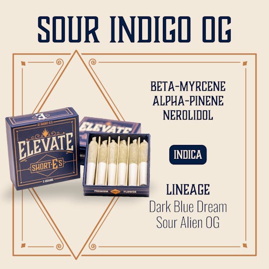 Elevate Missouri - Sour Indigo OG - 3g ShortEs - 1