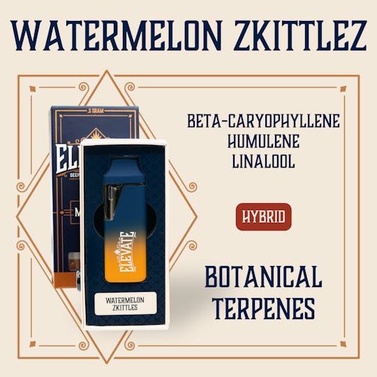 Elevate Missouri - Watermelon Zkittlez - 0.5g Botanical Terpenes Disposable - 1