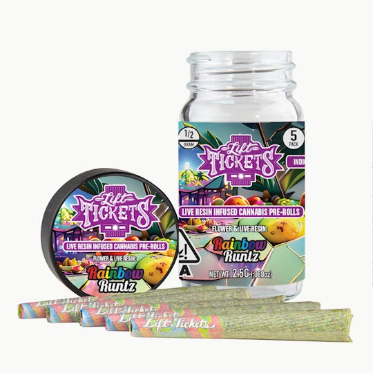 Lift Tickets - Rainbow Runtz - Infused Pre-Roll 5-Pack - 1