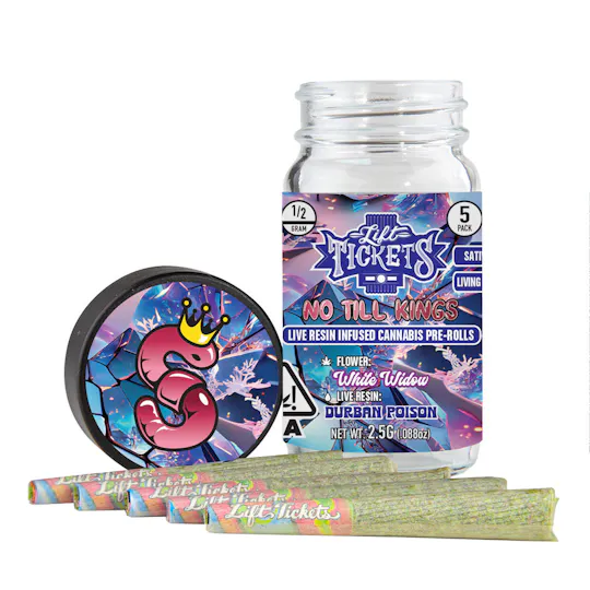 White Widow x Durban Poison - Infused Pre-Roll 5-Pack - Lift Tickets White Widow x Durban Poison - Infused Pre-Roll 5-Pack - Lift Tickets