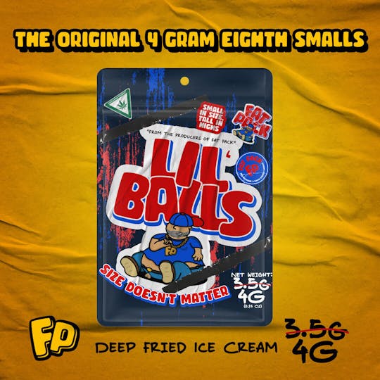 Fat Pack - LIL' BALLS: Deep Fried Ice Cream (4G 8TH Smalls Prepack) - 1