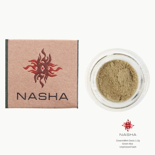 NASHA - GovernMint Oasis 1.2g Green Unpressed Hash (Blocksburg Family Farms) - 1