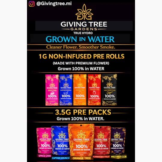 Giving Tree Gardens - Captain Krunch – 3.5G Pre-Pack Flower | 100% WATER GROWN • TRUE HYDRO - 1