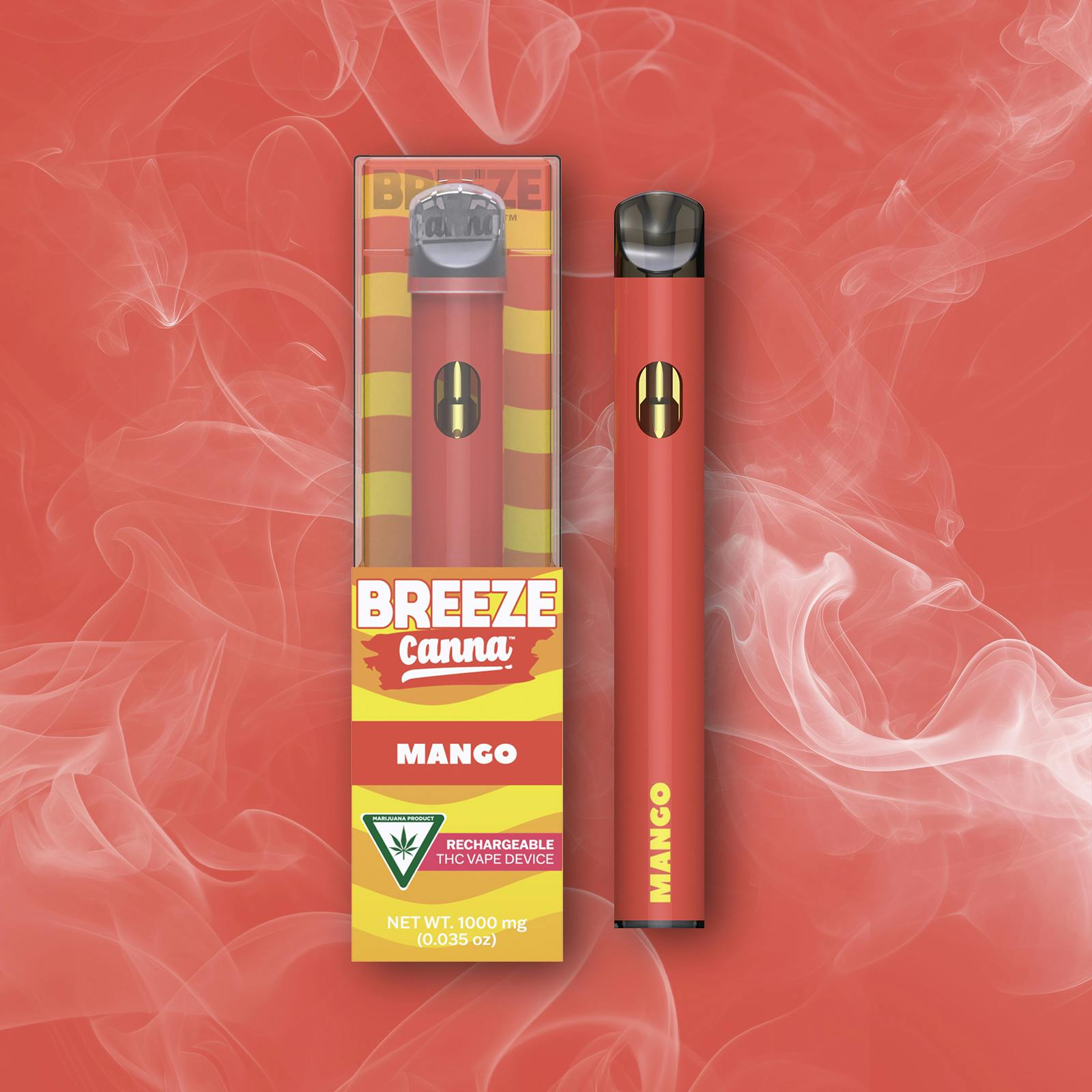Breeze Canna - Mango - Classic 1g PLUS Vape Device — BREEZE Canna - 1