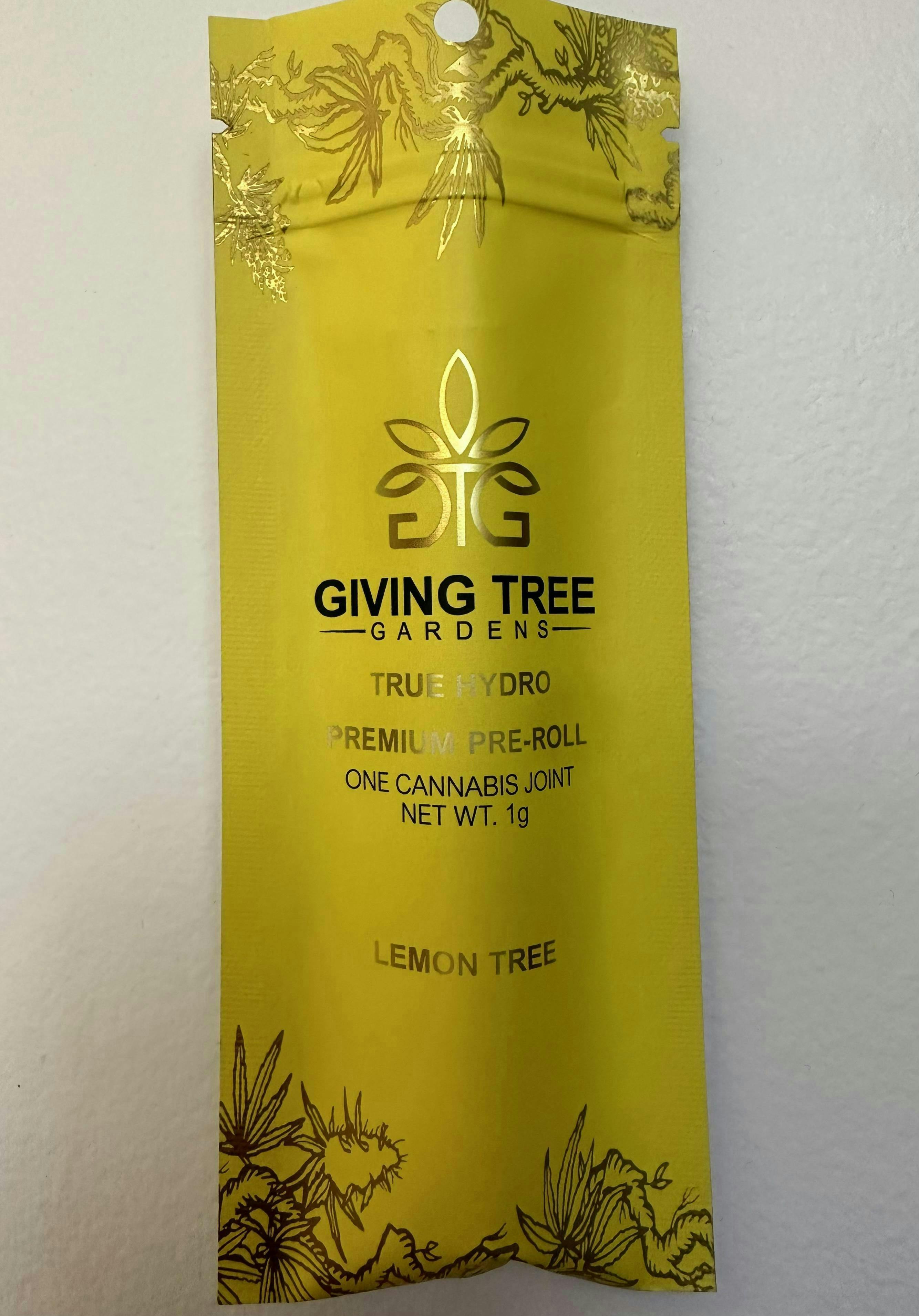 Giving Tree Gardens - Lemon Tree - 1g Pre-Roll - 1