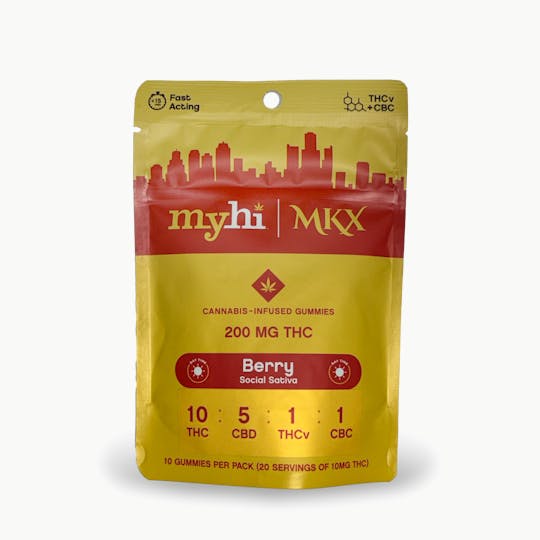 MKX Oil Co - MyHi Super Social Sativa Gummies 200mg - BERRY - 1