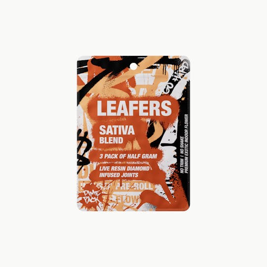 Leafers - Leafers Sativa Blend Diamond-Infused 3-Pack of .5g Joints - 1