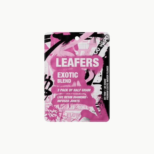 Leafers - Leafers Exotic Blend Diamond-Infused 3-Pack of .5g Joints - 1