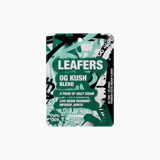 Leafers - Leafers OG Kush Blend Diamond-Infused 3-Pack of .5g Joints - 1