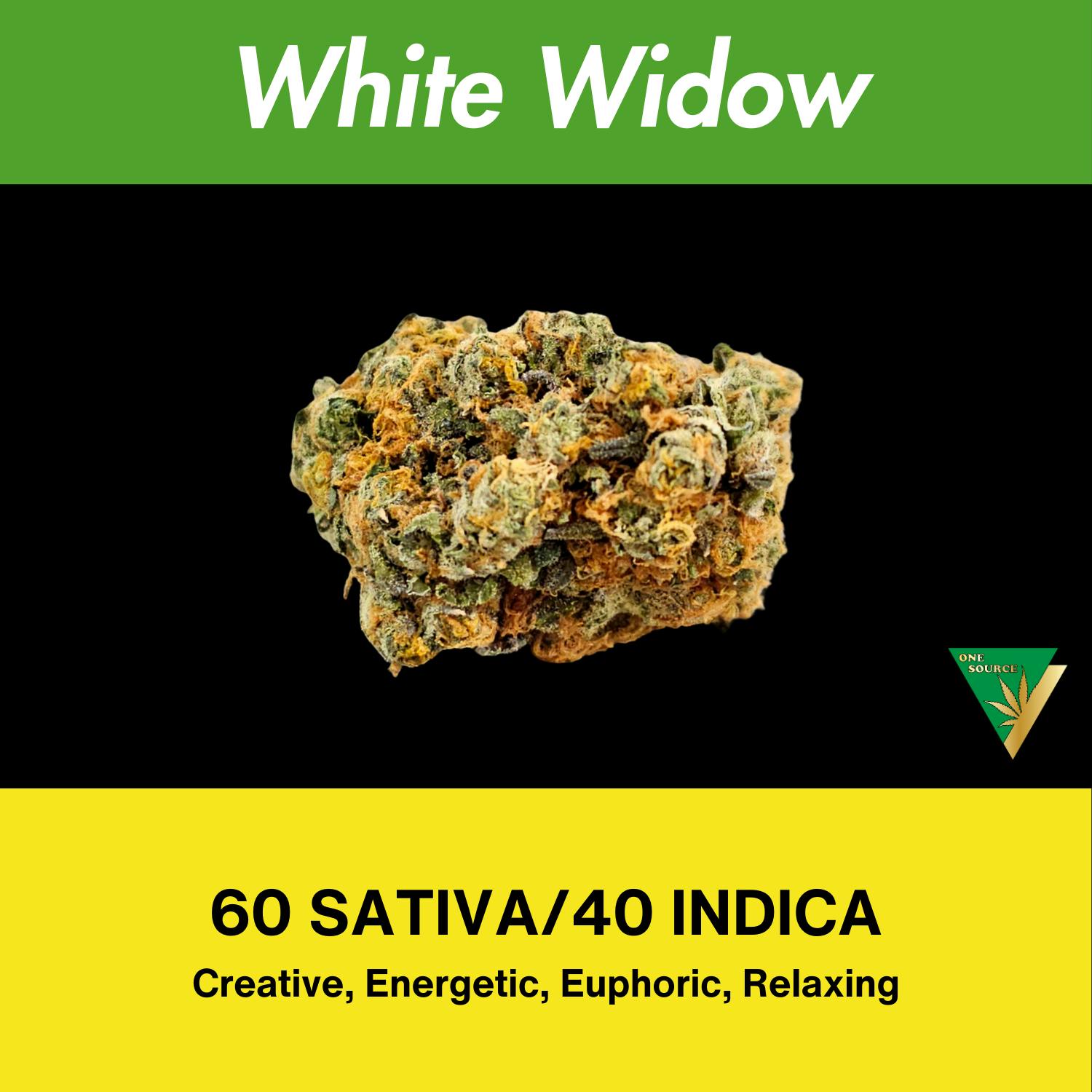 One Source Products - WHITE WIDOW – 14 GRAM GRINDER READY BUDS PACKAGE - 1