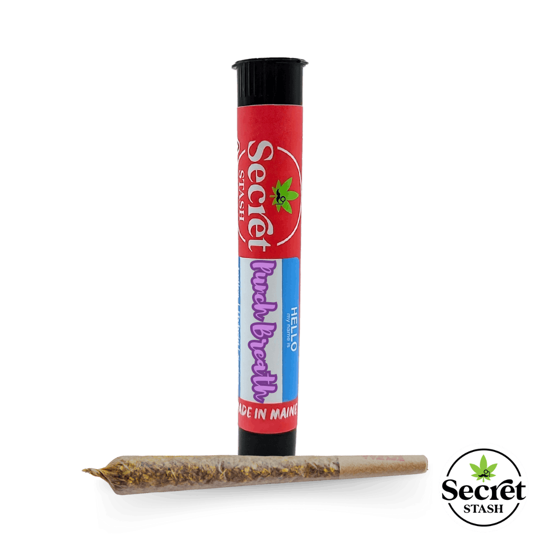 Secret Stash - Secret Stash | Full Bud Pre Roll | Punch Breath | 1.2g - 1