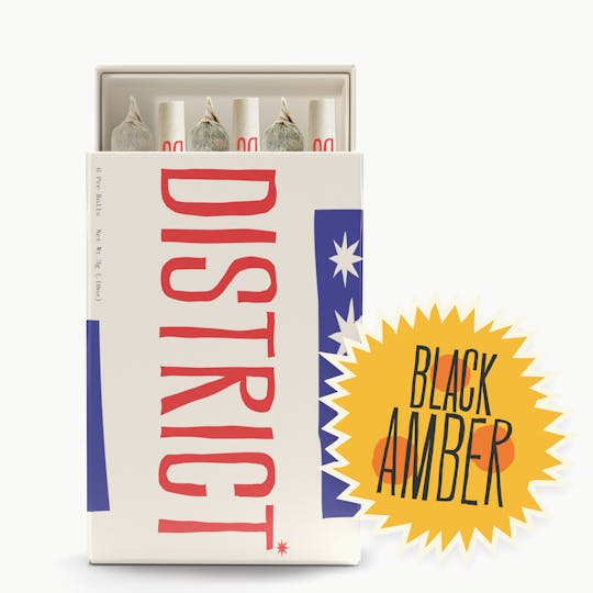 District Cannabis - Black Amber Pre-Roll Pack 6ct - 1
