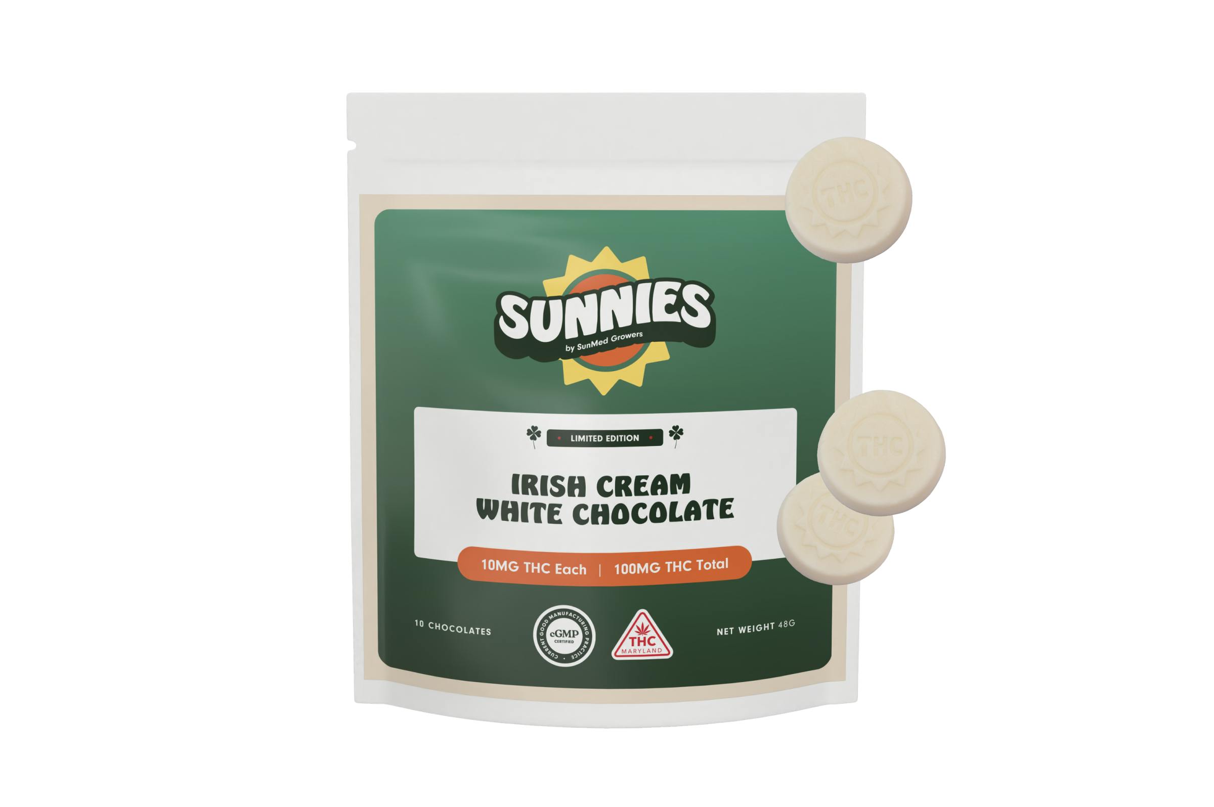 SunMed Growers - Irish Cream White Chocolate 100mg - 1