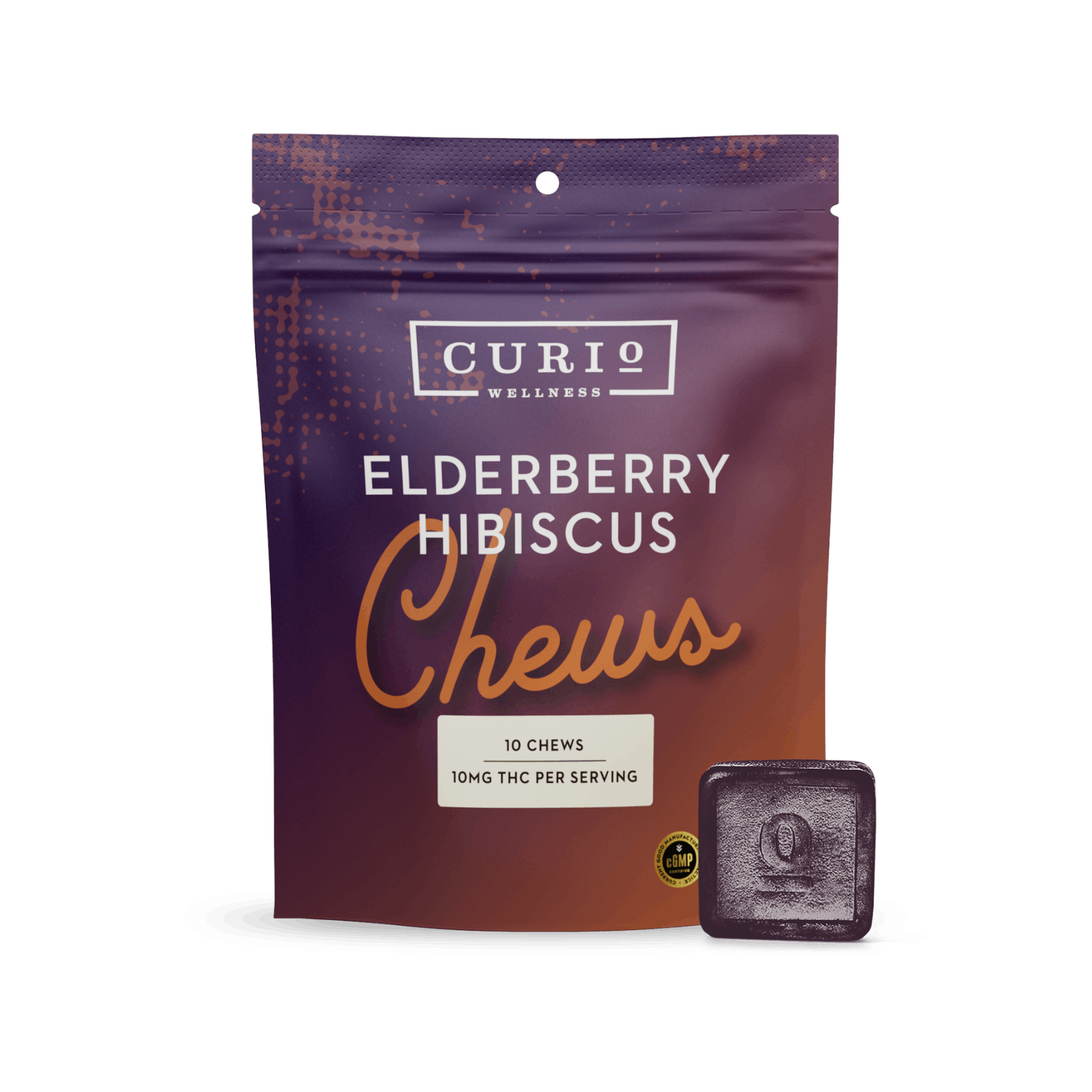 Curio Wellness - Missouri - Elderberry Hibiscus Chews | 100mg | 10ct | 10mg/ea - 1