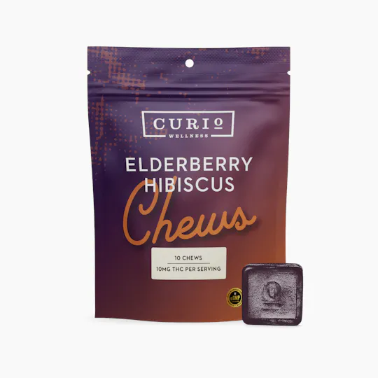 Curio Wellness - Missouri - Elderberry Hibiscus Chews | 100mg | 10ct | 10mg/ea - 1