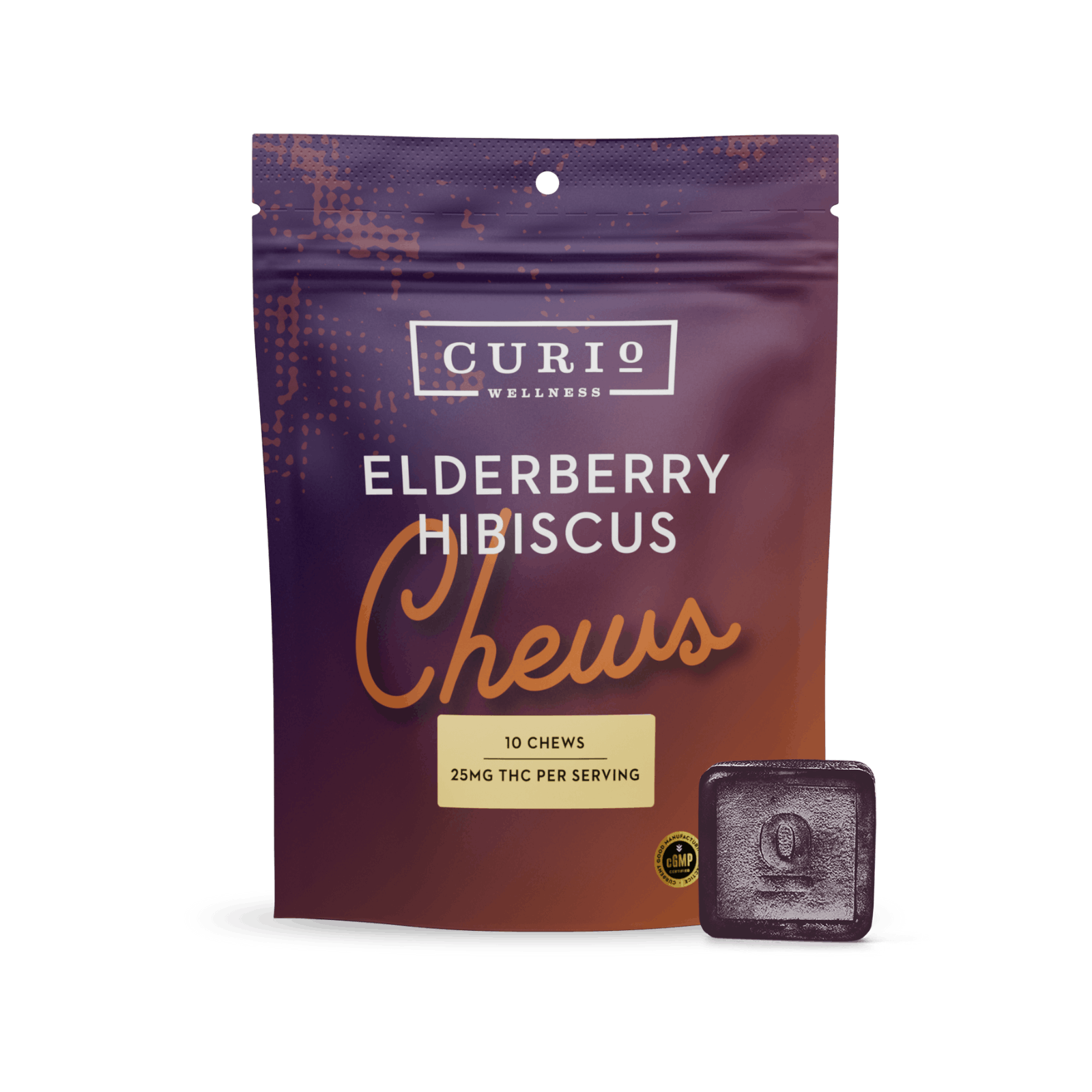 Curio Wellness - Missouri - Elderberry Hibiscus Chews | 250mg | 10ct | 25mg/ea - 1