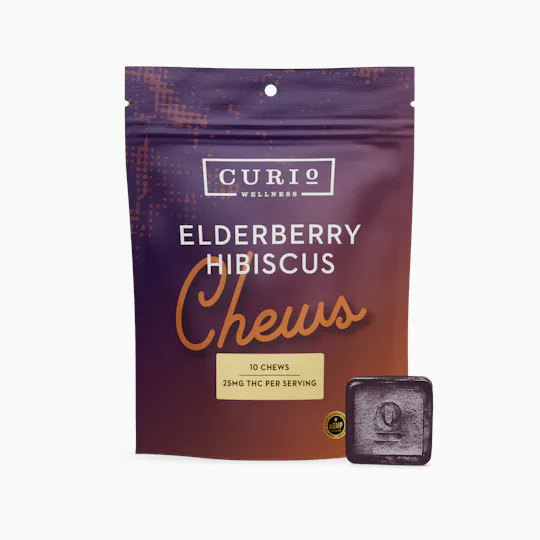Curio Wellness - Missouri - Elderberry Hibiscus Chews | 250mg | 10ct | 25mg/ea - 1