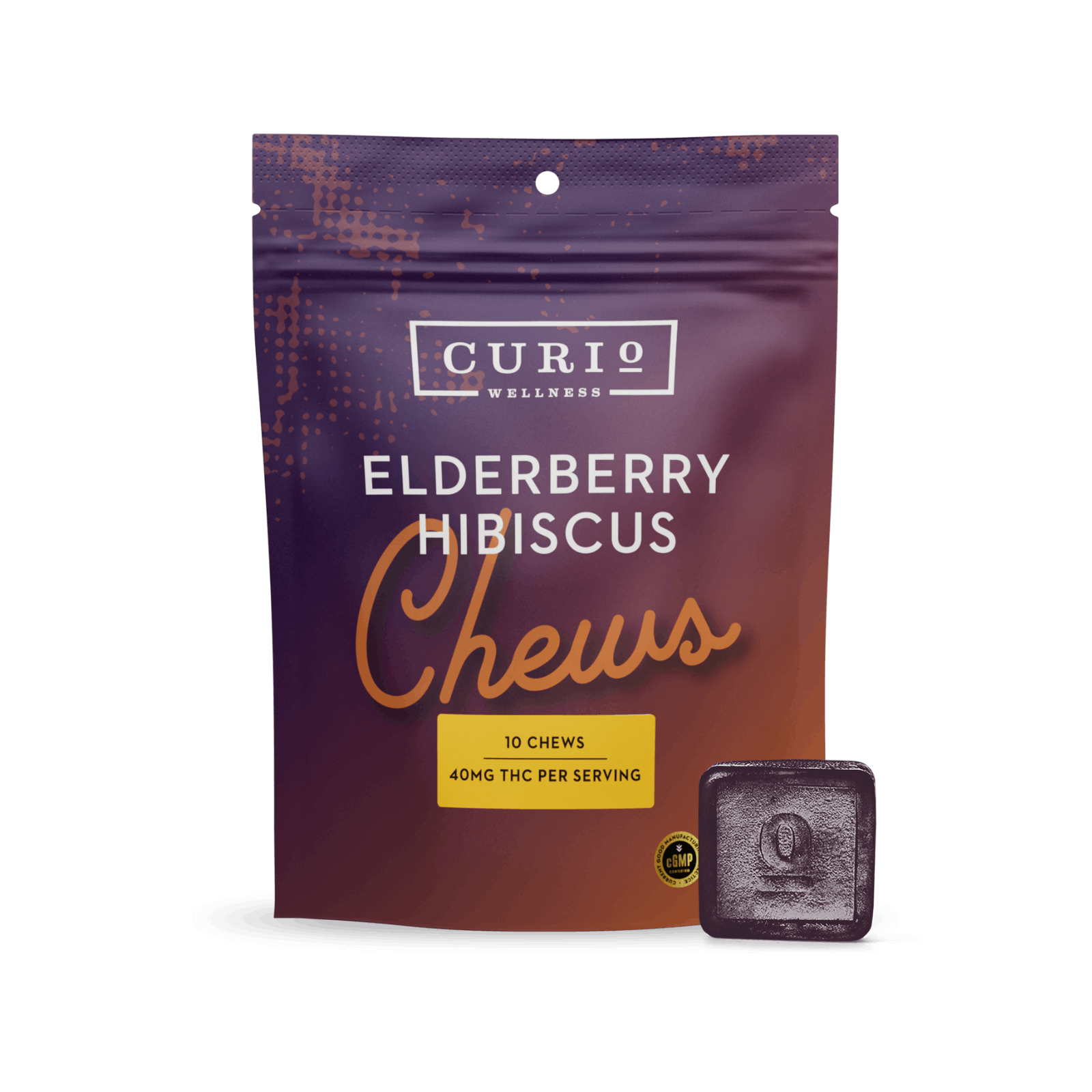 Curio Wellness - Missouri - Elderberry Hibiscus Chews | 400mg | 10ct | 40mg/ea - 1
