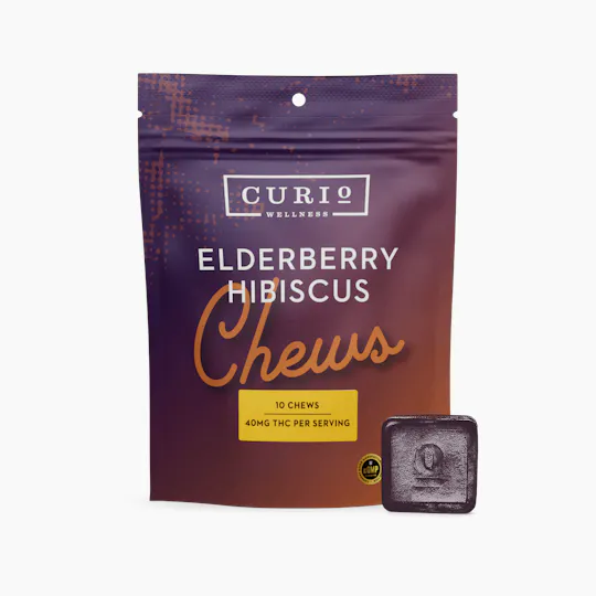 Curio Wellness - Missouri - Elderberry Hibiscus Chews | 400mg | 10ct | 40mg/ea - 1