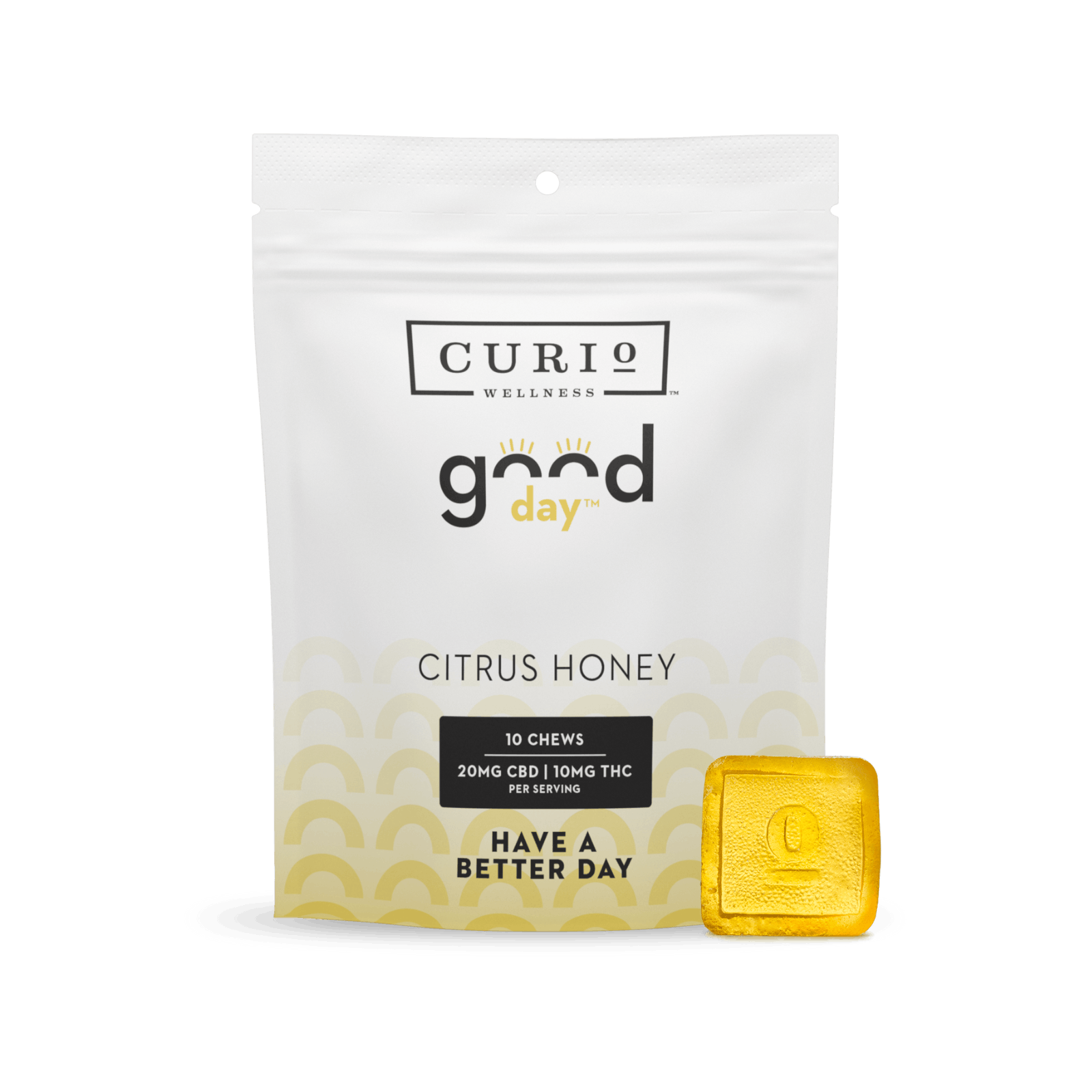 Curio Wellness - Missouri - Good Day | Citrus Honey 10:20 Chews | 100mg | 10ct | 10mg/ea - 1