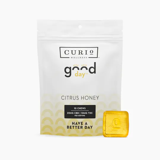 Curio Wellness - Missouri - Good Day | Citrus Honey 10:20 Chews | 100mg | 10ct | 10mg/ea - 1