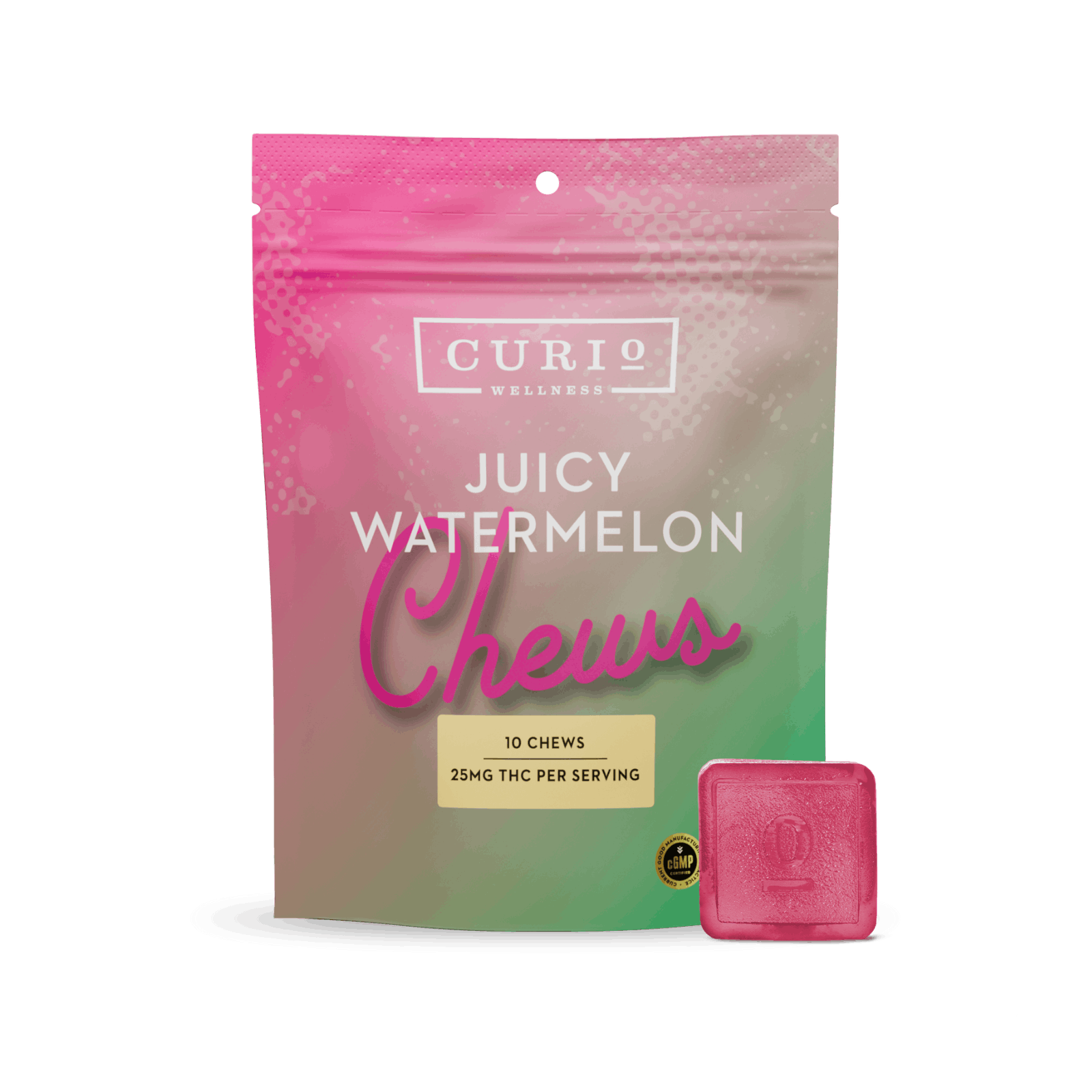 Curio Wellness - Missouri - Juicy Watermelon Chews | 250mg | 10ct | 25mg/ea - 1