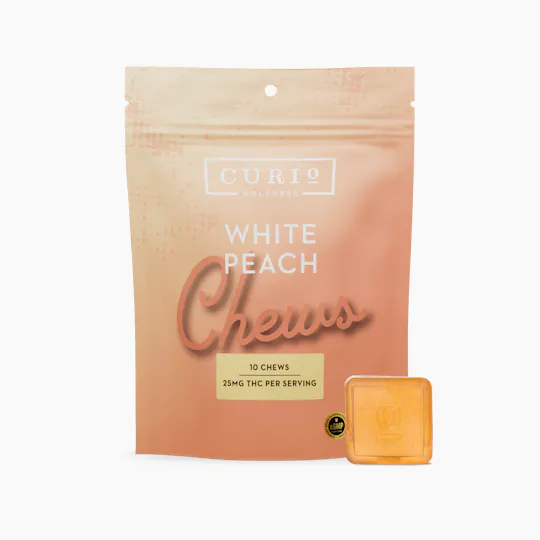 Curio Wellness - Missouri - White Peach Chews | 250mg | 10ct | 25mg/ea - 1