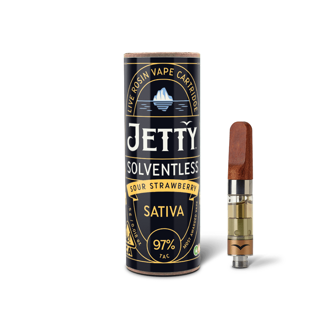 Jetty Extracts - Sour Strawberry | Live Rosin Cartridge | 0.5g - 1