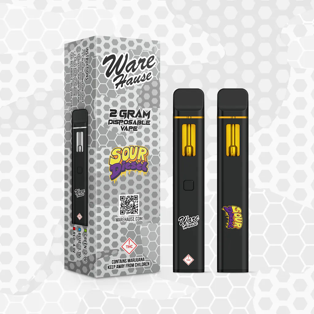 Waheed Hause WARE HAUSE 2 Gram Disposable - SOUR DIESEL - Ware Hause
