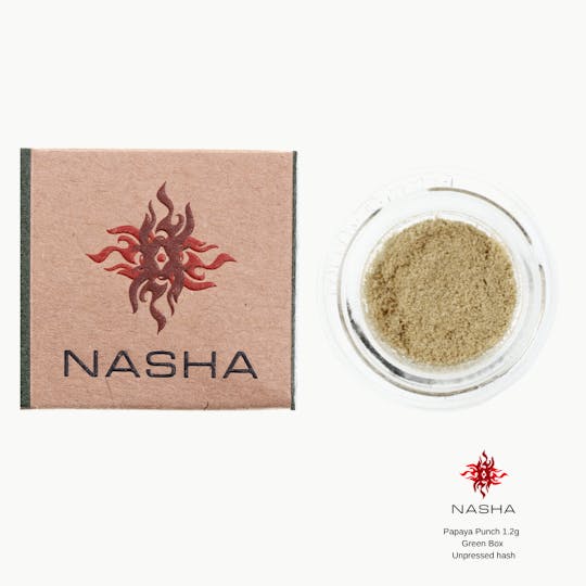 NASHA - Papaya Punch 1.2g Green Unpressed Hash (Pacific Roots Farm) - 1