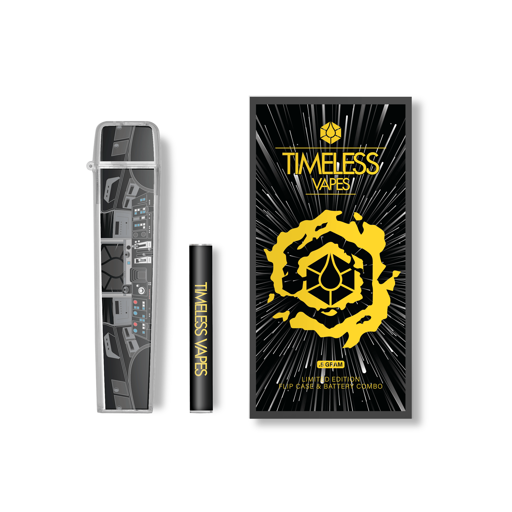 Timeless Vapes - 12 Parsecs Flip Case & Battery Combo | Battery | 0.5g - 1